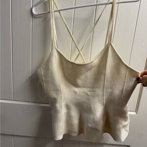 Maeve for Anthropologie Cream Camisole Top